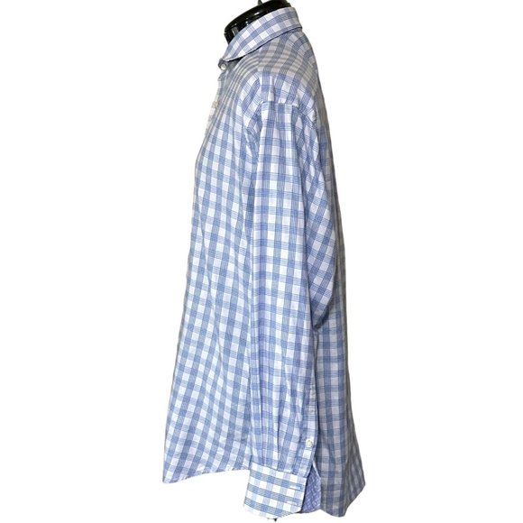 TD Thomas Dean Men's Button-Down Casual Shirt Check Pattern Cotton Size L (READ) - Picture 4 of 16